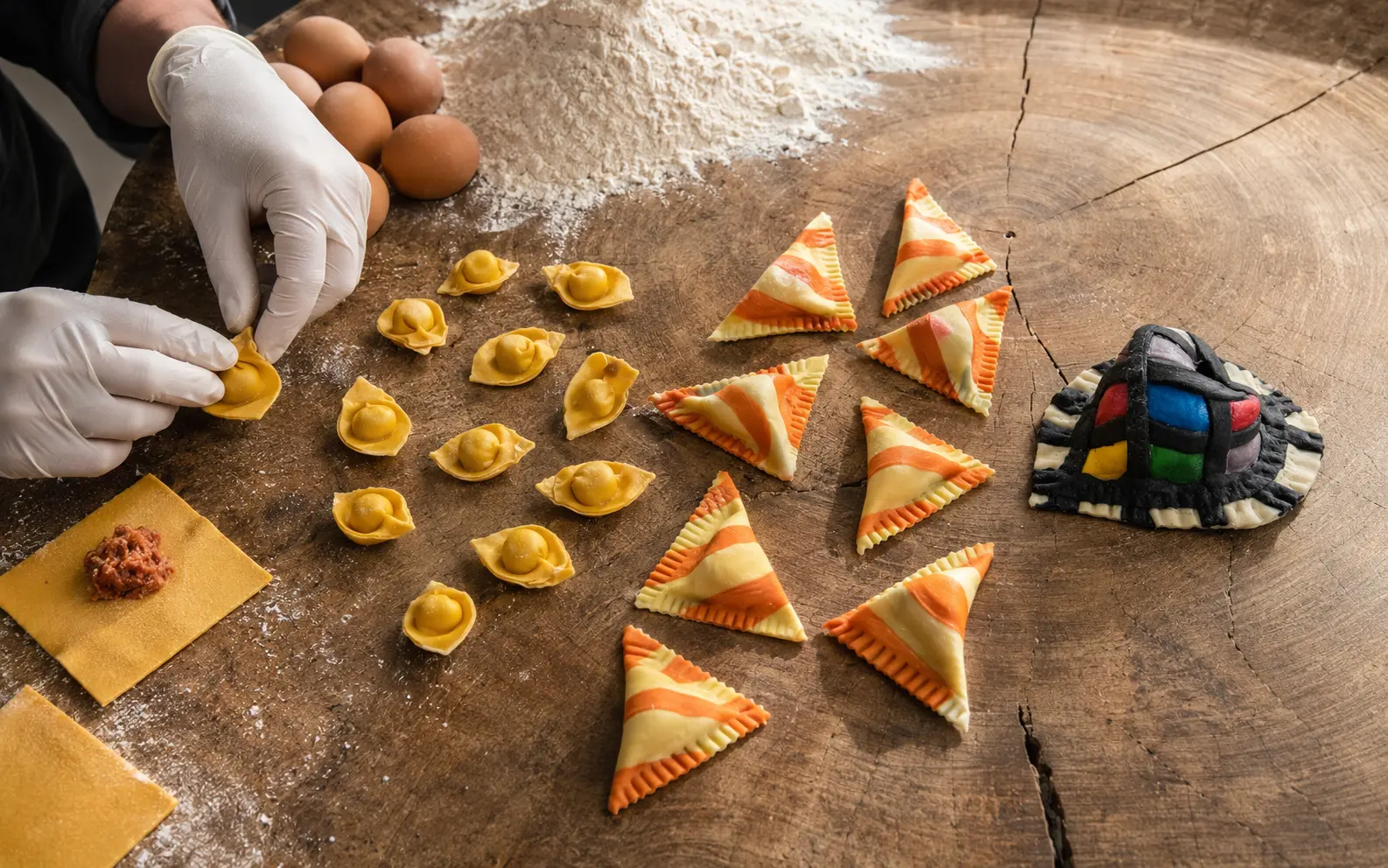 Sviluppo di forme e varianti di pasta fresca per Cappelletto al Contrario