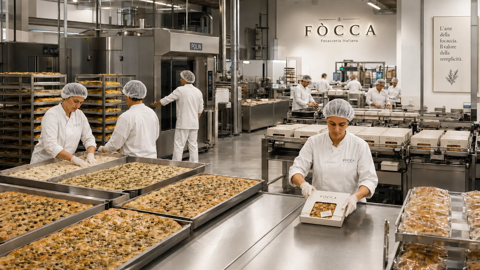 Visualizzazione del modello produttivo e di confezionamento FÒCCA